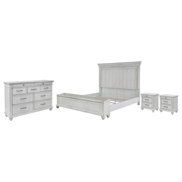 Ashley Kanwyn 4-Piece Queen Storage Bedroom Set in Whitewash, , large