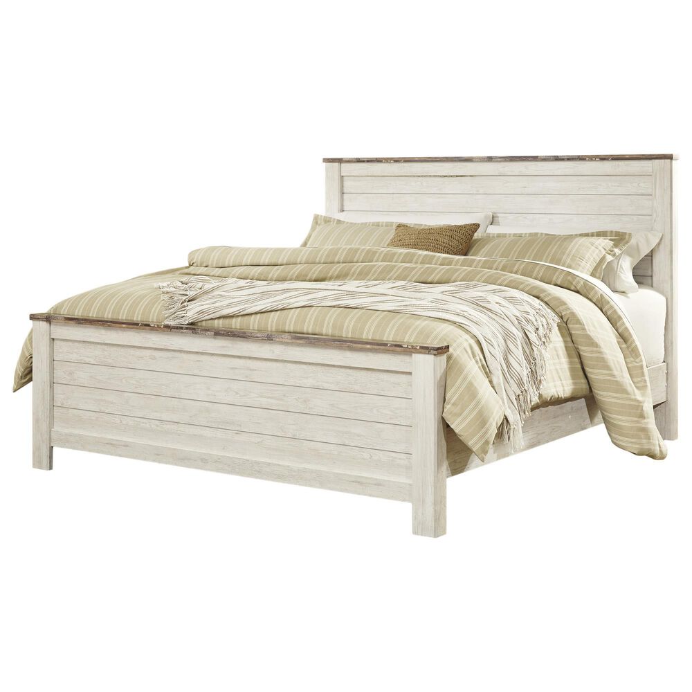 Ashley Willowton 3-Piece King Bedroom Set in Whitewash, , large