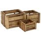 Maple and Jade Storage Basket with Handles in Oiled Brown (Set of 3), , large