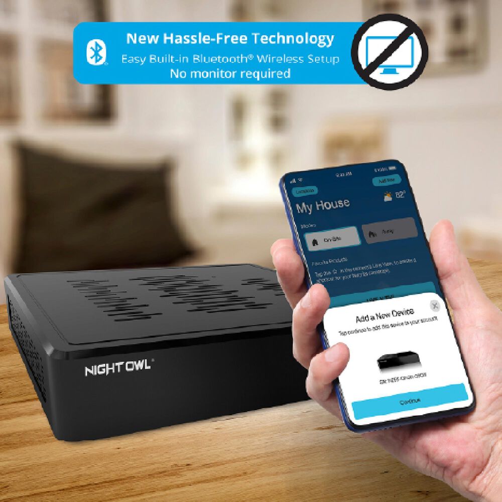 Night Owl 2-Way Audio 10-Channel Smart NVR Security System with 1TB Hard Drive in Black and White, , large