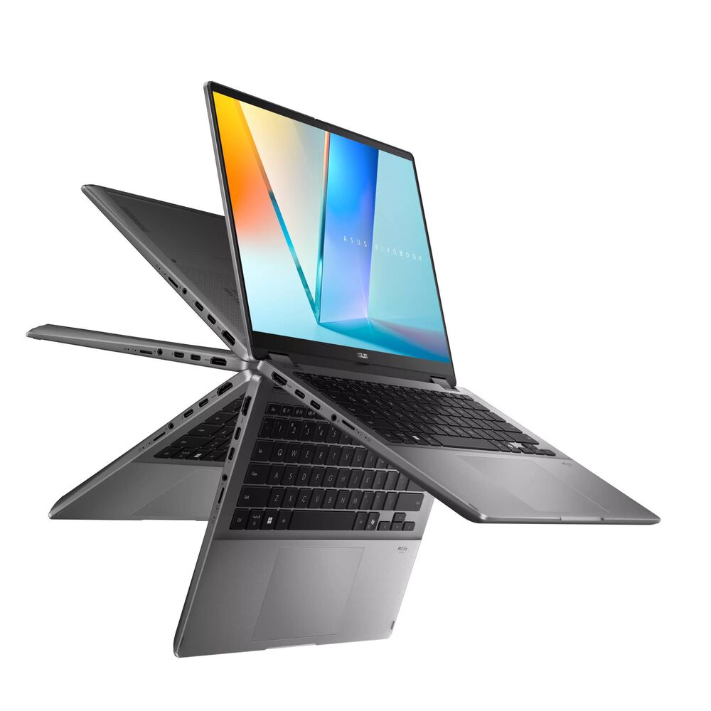 ASUS Vivobook 14 Flip Copilot+ PC 14" Touchscreen 2-In-1 Laptop | Intel Core Ultra 9 386H - 32GB RAM - Intel Graphics - 1TB SSD in Matte Gray, , large