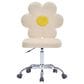 Impressions Vanity Daisy Swivel Vanity Chair with Cream Cushion in Silver, , large