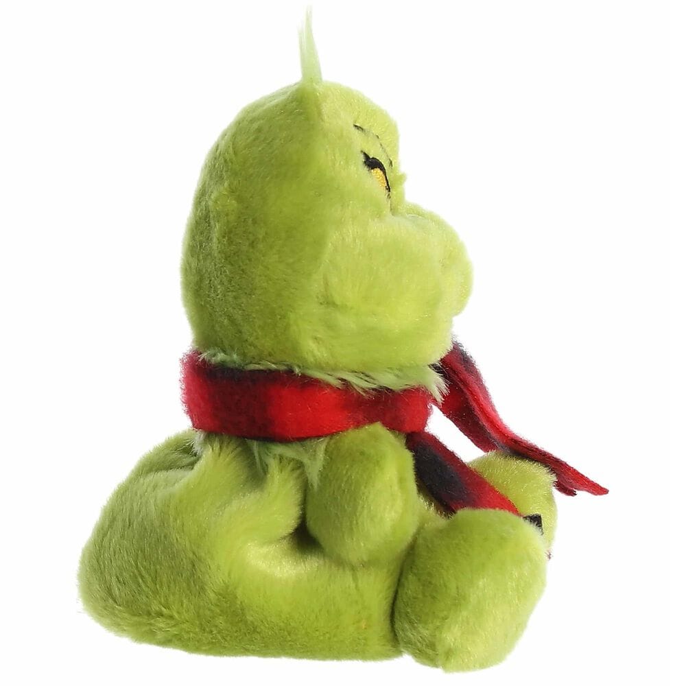 Aurora Palm Pals 5&quot; Grinch with Scarf Plush in Green and Red, , large