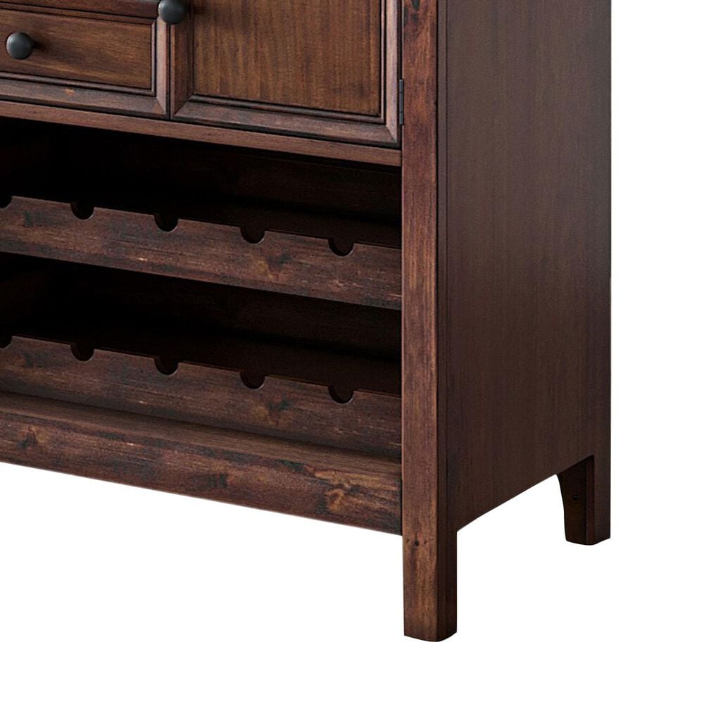 Sterling Timber 2-Drawer Wine Cabinet with Wine Racks in Brown, , large