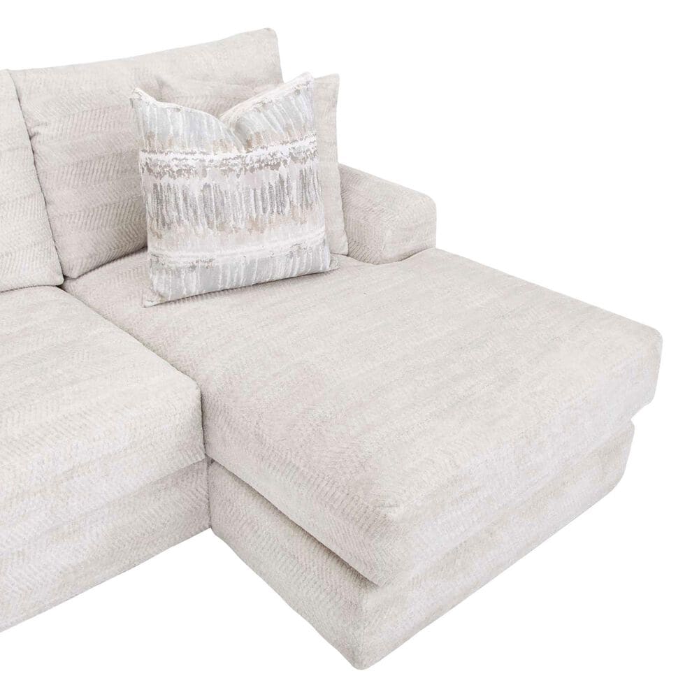 Moore Furniture Nash Reversible Sofa with Chaise in Tidal Sand, , large