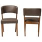 Baxton Studio Montreal Side Chair in Dark Walnut (Set of 2), , large