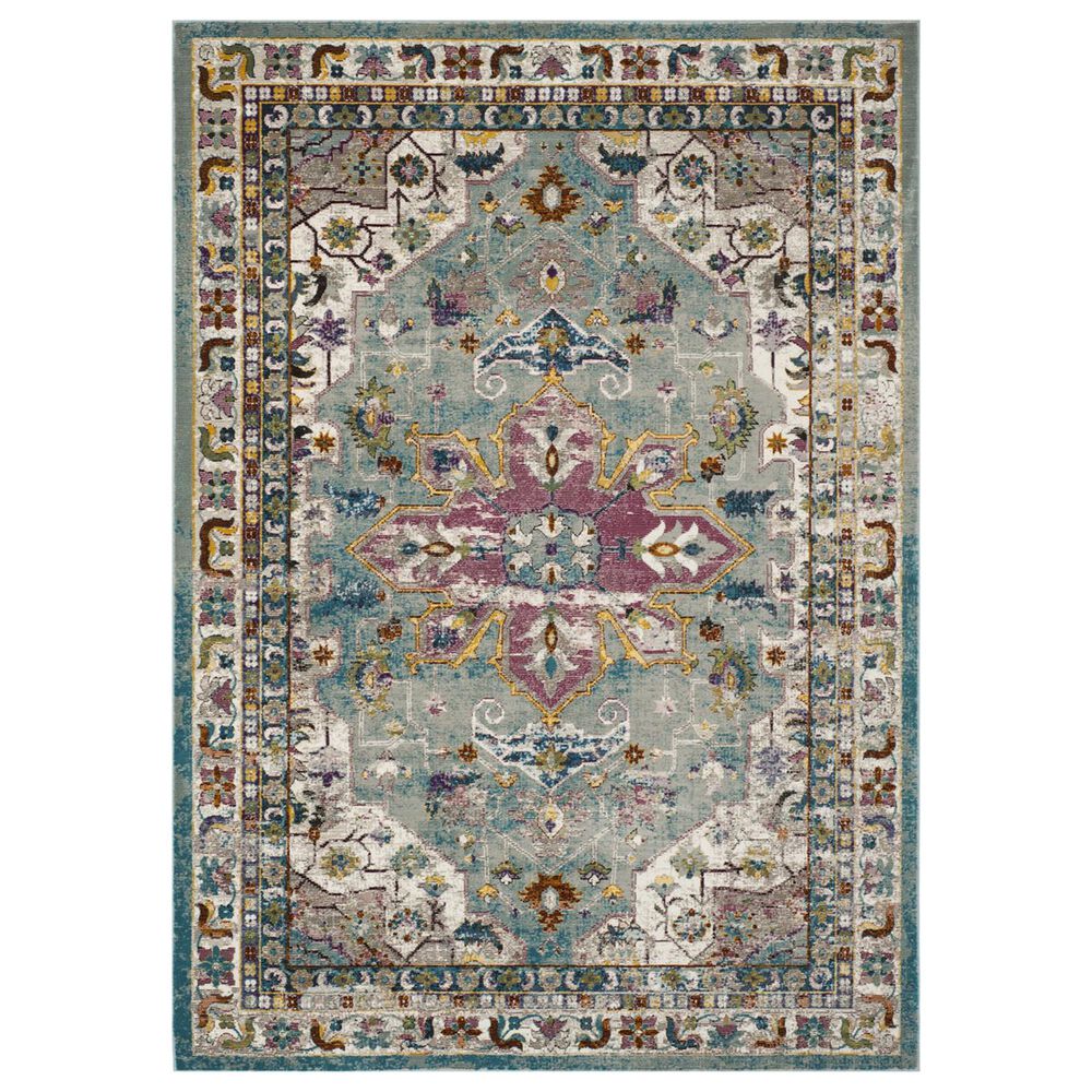 Safavieh Aria 5"1" x 7"6" Green and Creme Area Rug, , large