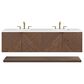 James Martin Vanities Marcello 72" Double Bathroom Vanity in Chestnut with 3 cm White Zeus Quartz Top and Rectangular Sinks, , large