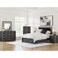 Ashley Zuraleus Queen Upholstered Panel Storage Bed with Two Nightstands in Matte Black, , large