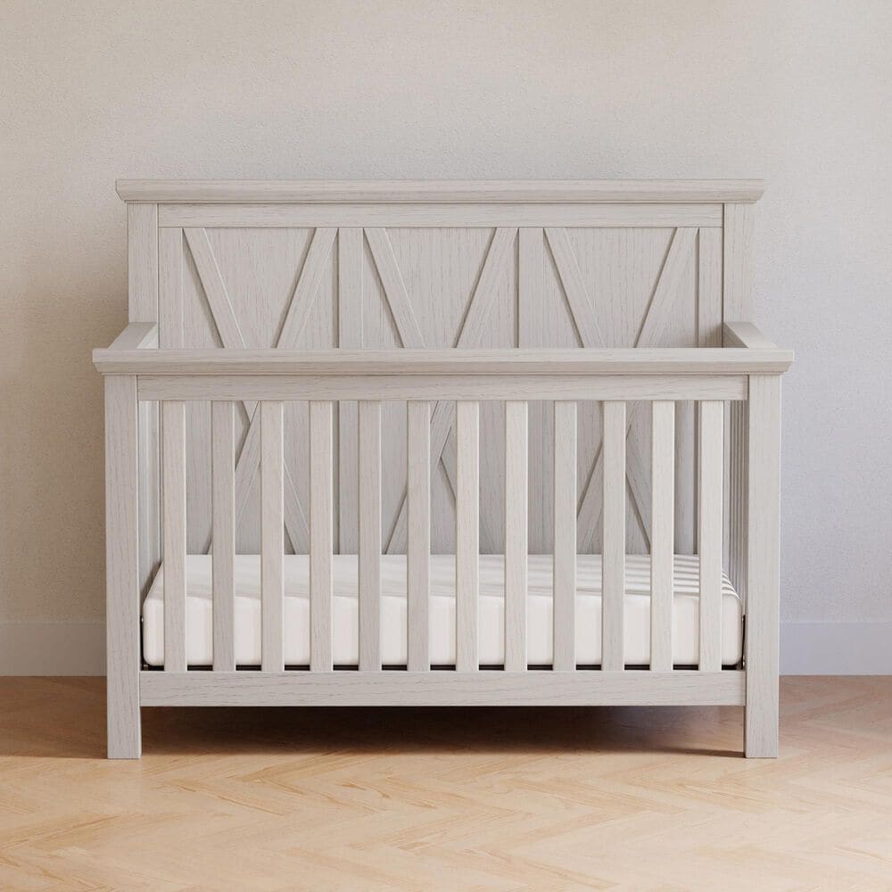 DaVinci Emory Farmhouse 4-in-1 Convertible Crib in White Driftwood, , large