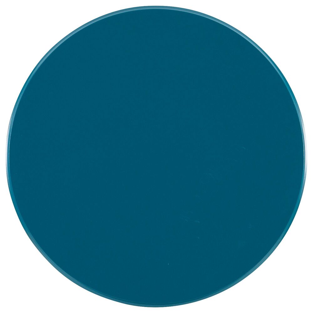 Linon Home Decor Aurora Round Side Table in Teal, , large