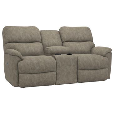 La-Z-Boy Trouper Power Reclining Loveseat with Headrest and Console in Sable, , large