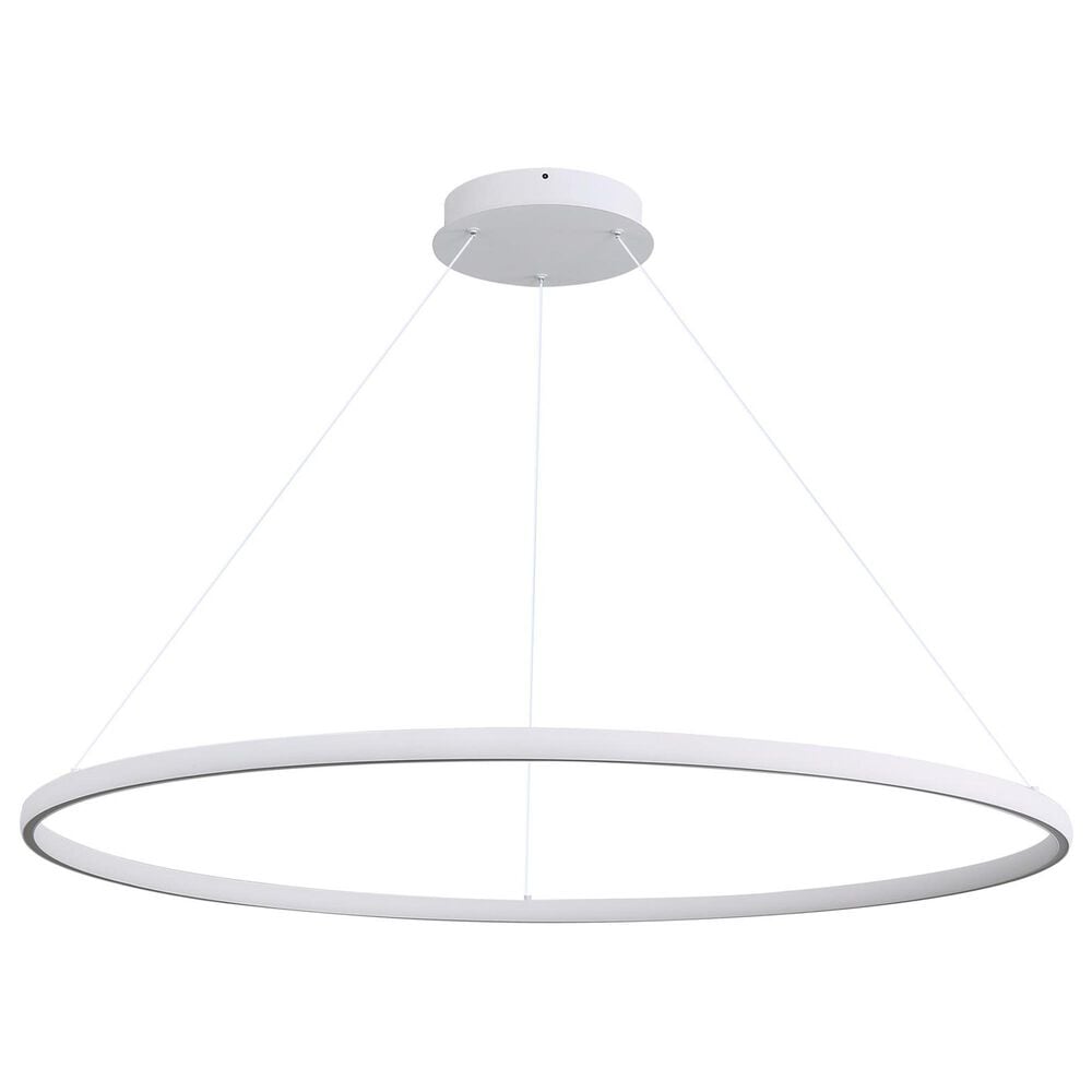 Golden Lighting Veritas 47" 1-Light Chandelier in Sand White, , large