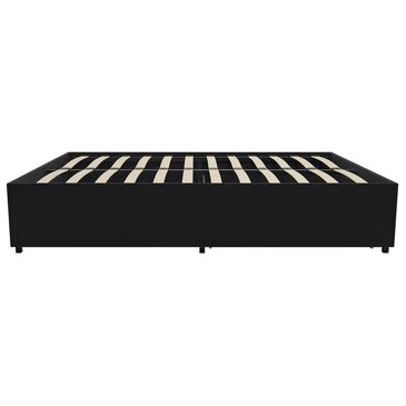 DHP Maven Full Platform Bed with Storage in Black Faux Leather, , large