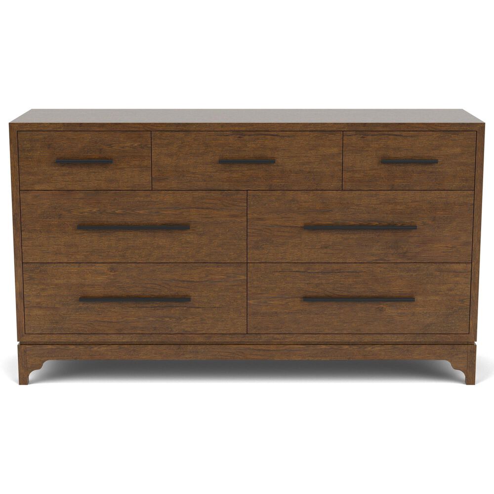 Riverside Furniture Calhoun 5-Piece King Panel Bedroom Set in Whiskey Oak, , large