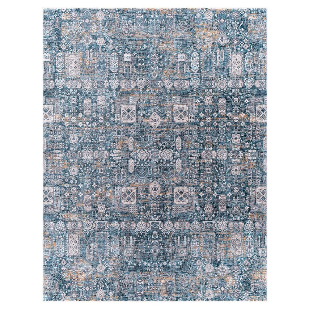 Surya Cardiff Blue, Deep Teal, Medium Gray, Light Gray, Camel and Charcoal 12&#39; x 15&#39; Area Rug, , large