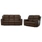 Flexsteel Henry Power Sofa and Loveseat Set in Burnt Umber, , large