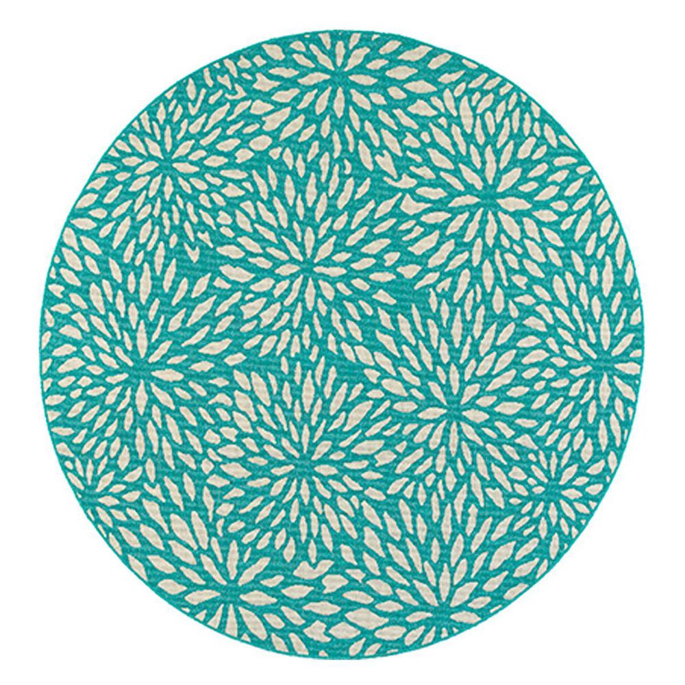 Oriental Weavers Meridian 7"10" Round Blue Area Rug, , large