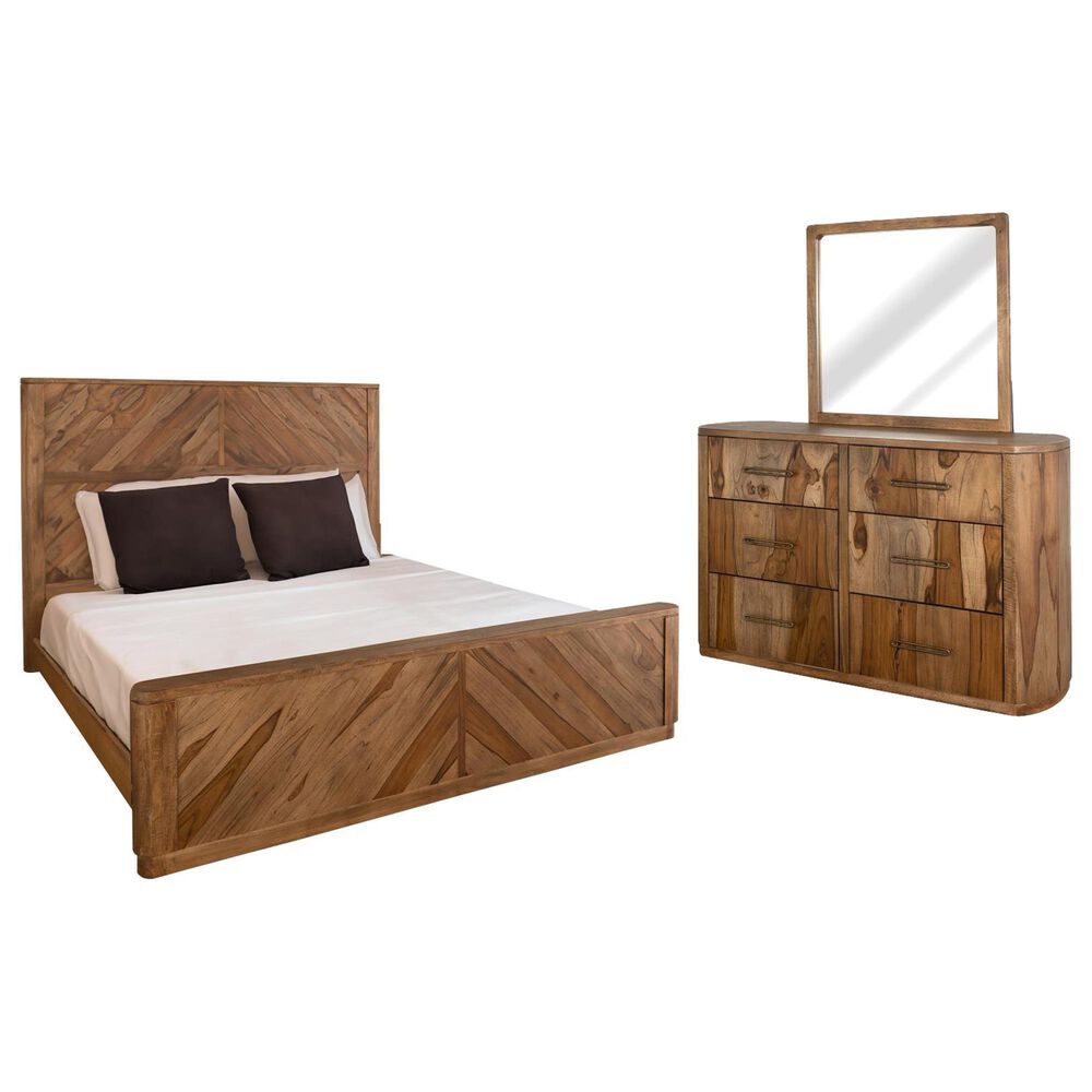 Fallridge Balam 3-Piece Queen Platform Bedroom Set in Natural Teak, , large