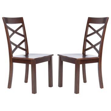 Safavieh Ainslee Dining Chair in Brown (Set of 2), , large