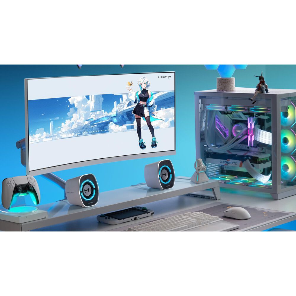 Edifier G1000 II Bluetooth Gaming Speaker System with RGB Lighting Effects in White, , large