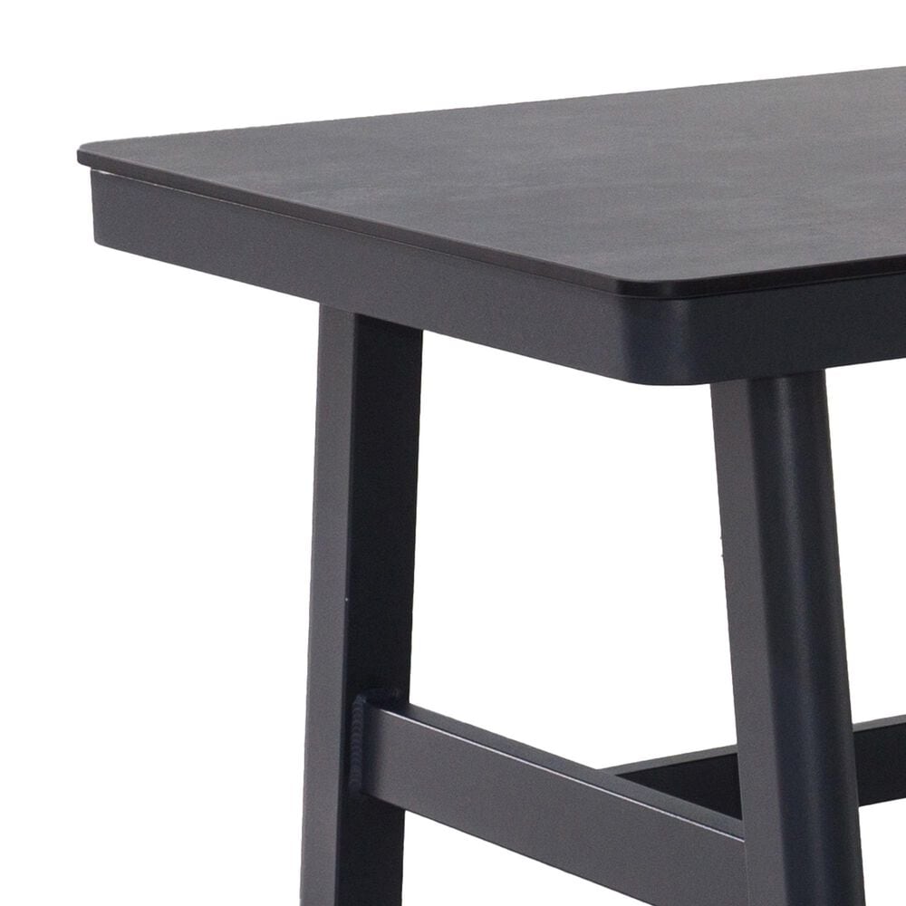 GatherCraft Cyrus Patio Rectangular Coffee Table in Black, , large
