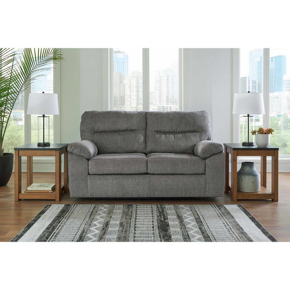 Ashley Bindura Manual Reclining Glider Loveseat in Mineral, , large