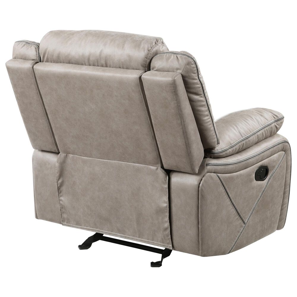 Steve Silver Tyson Manual Glider Recliner in Grey, , large