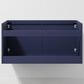 Lexora Home Geneva 36" Single Bathroom Vanity in Navy Blue with 2 cm White Carrara Marble Top and Rectangular Sink, , large