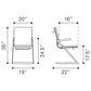 Zuo Modern Lider Plus Conference Chair in White and Silver (Set of 2), , large