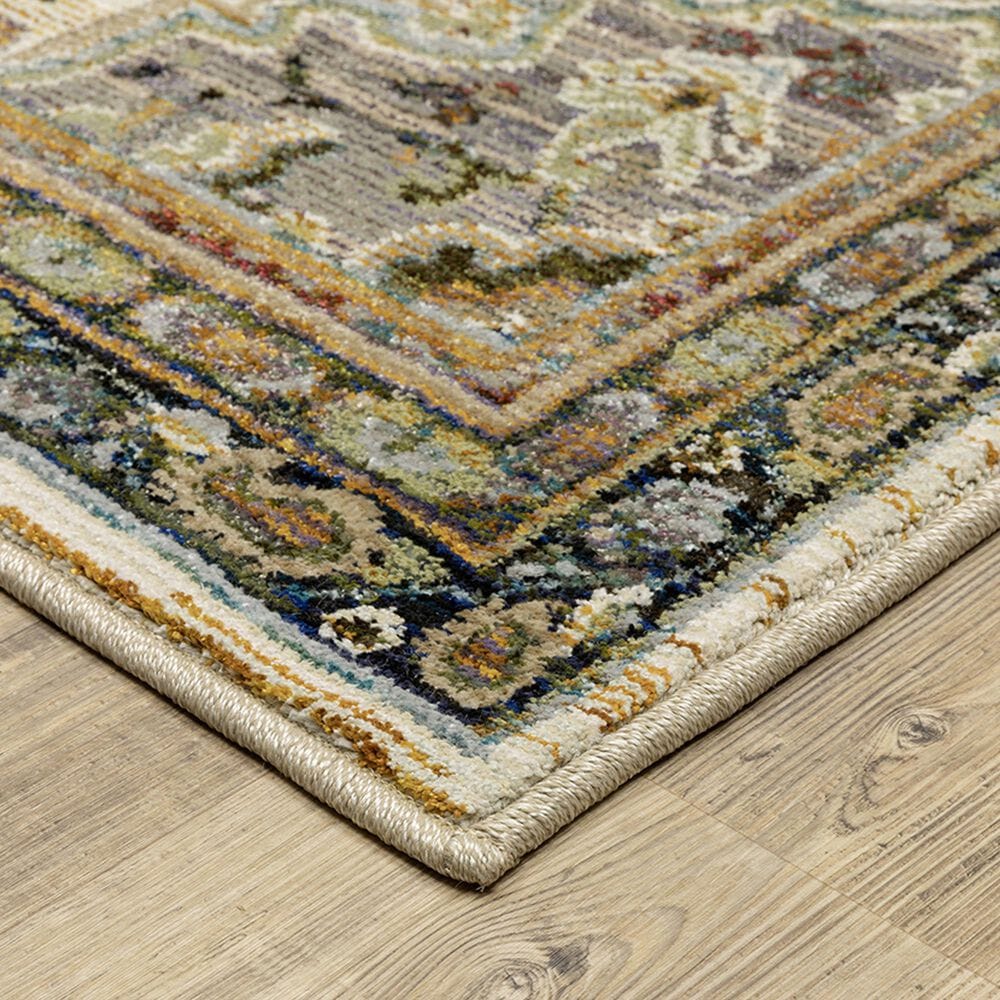 Oriental Weavers Andorra 8&#39;6&quot; x 11&#39;7&quot; Ivory and Blue Area Rug, , large