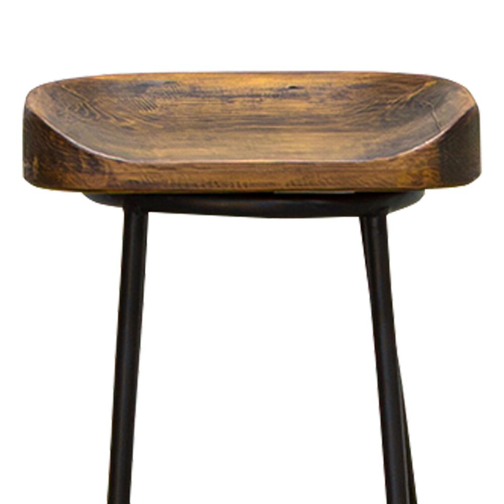 Rustic Root Travis Counter Height Stool in Saddle Brown, , large
