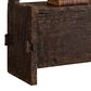 Jaipur Home One of a Kind Tribal Ivory Currency Storage Trunk in Brown and Black, , large