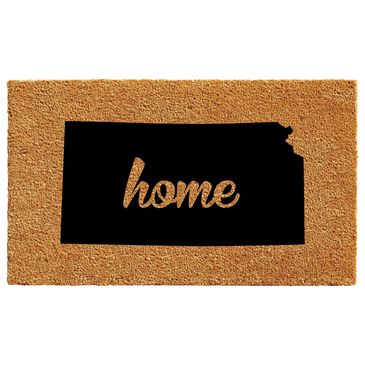 Callaway Kansas 2" x 3" Natural and Black Door Mat, , large