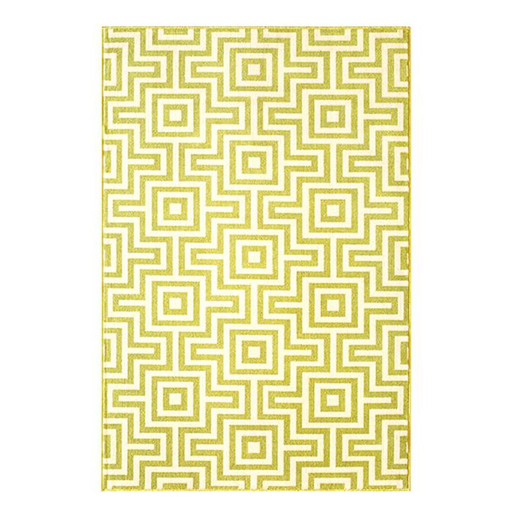 Momeni Baja BAJ-10 5'3" x 7'6" Green Area Rug, , large
