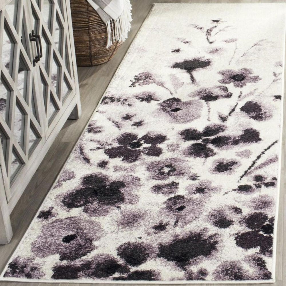 Safavieh Adirondack ADR127L 2&#39;6&quot; x 10&#39; Ivory and Purple Runner, , large