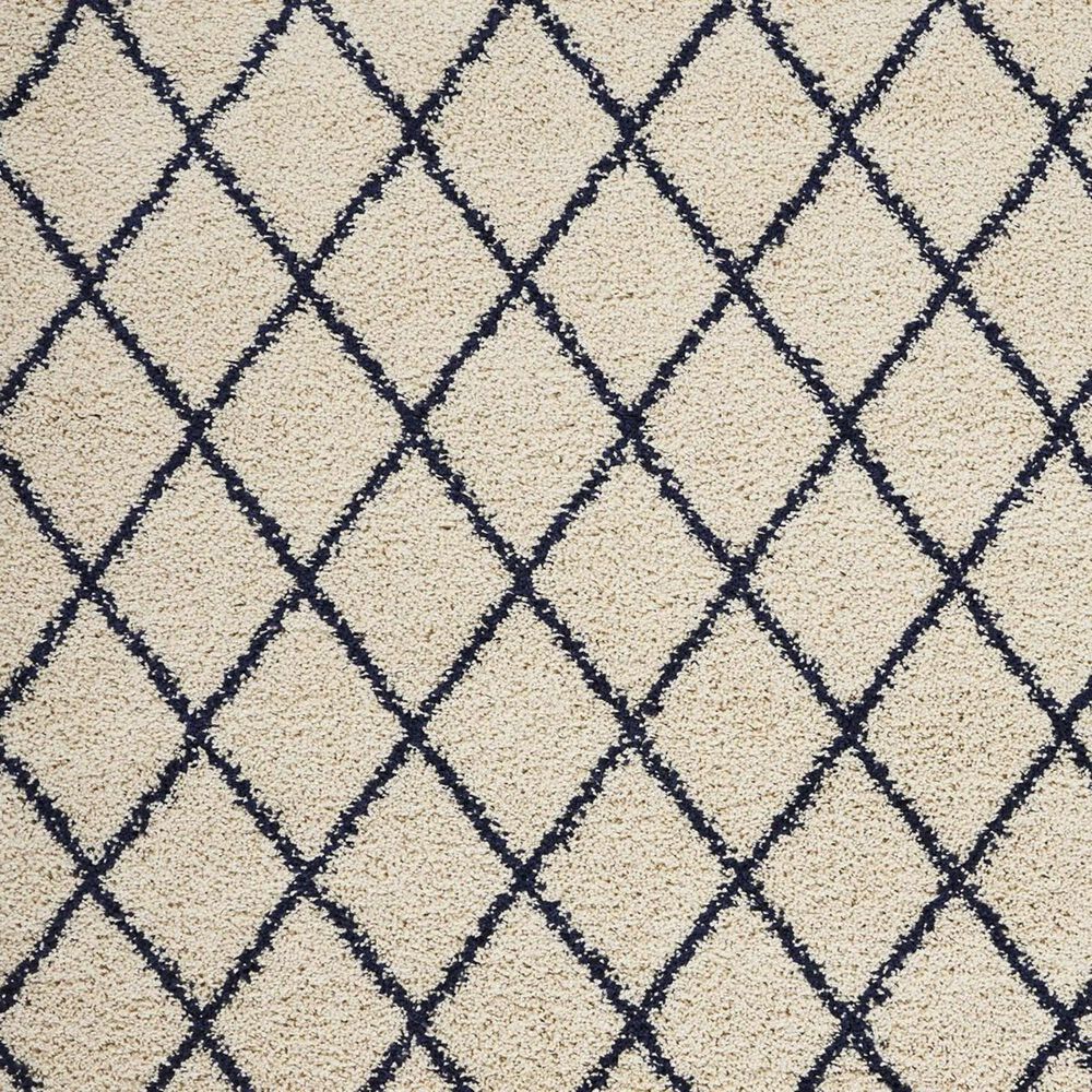 Nourison Brisbane BRI08 8&#39;2&quot; x 10&#39; Ivory and Blue Area Rug, , large