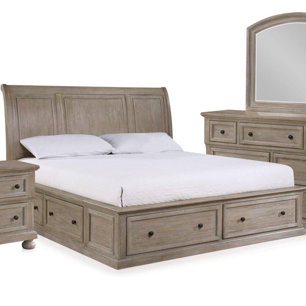 Davis International King Storage Bed in Taupe, , large
