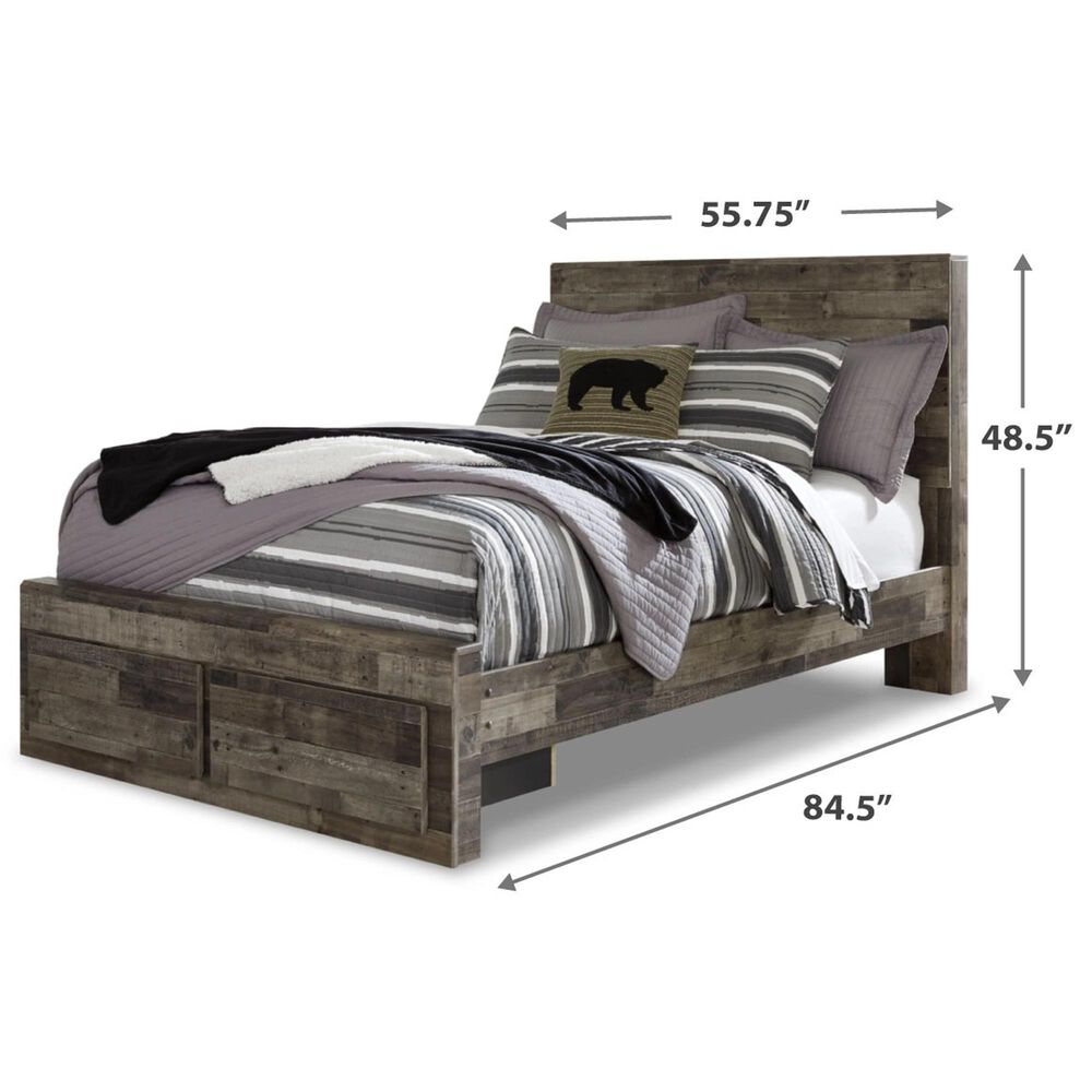 Ashley Derekson Full Panel Bed with 2 Storage Drawers in Multi Gray, , large