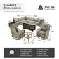HOMLUX 11-Piece Outdoor Modular Sofa Conversation Set in Dark Gray, , large