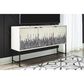 Ashley Freyton Accent Cabinet in Light Distressed White, Gray and Black, , large