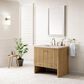 James Martin Vanities Hudson 36" Single Bathroom Vanity in Light Natural Oak with 3 cm Eternal Marfil Quartz Top and Rectangular Sink, , large