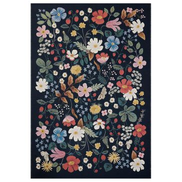 Rifle Paper Co. x Loloi Perennial Strawberry Fields 7"10" x 11"2" Black Area Rug, , large