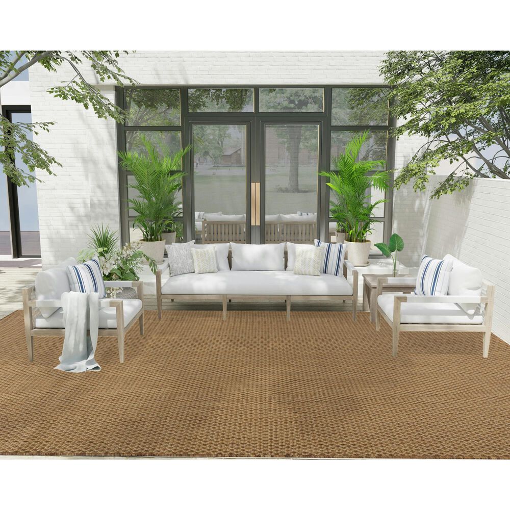 Nourison Courtyard Jute 10&#39; x 14&#39; Indoor/Outdoor Area Rug, , large