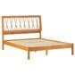 Walker Edison Cama X Spindle Full Platform Bed in Caramel, , large