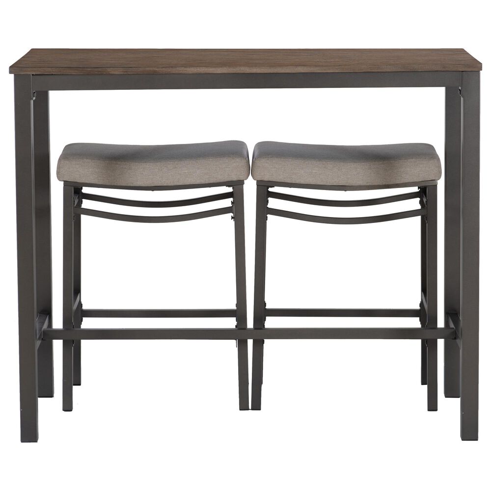 Linon Home Decor Betty 3-Piece Faux Marble Pub Set in Pewter and Grey, , large