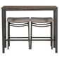 Linon Home Decor Betty 3-Piece Faux Marble Pub Set in Pewter and Grey, , large