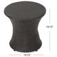 Hearth and Haven Kono Outdoor Hourglass End Table in Brown, , large