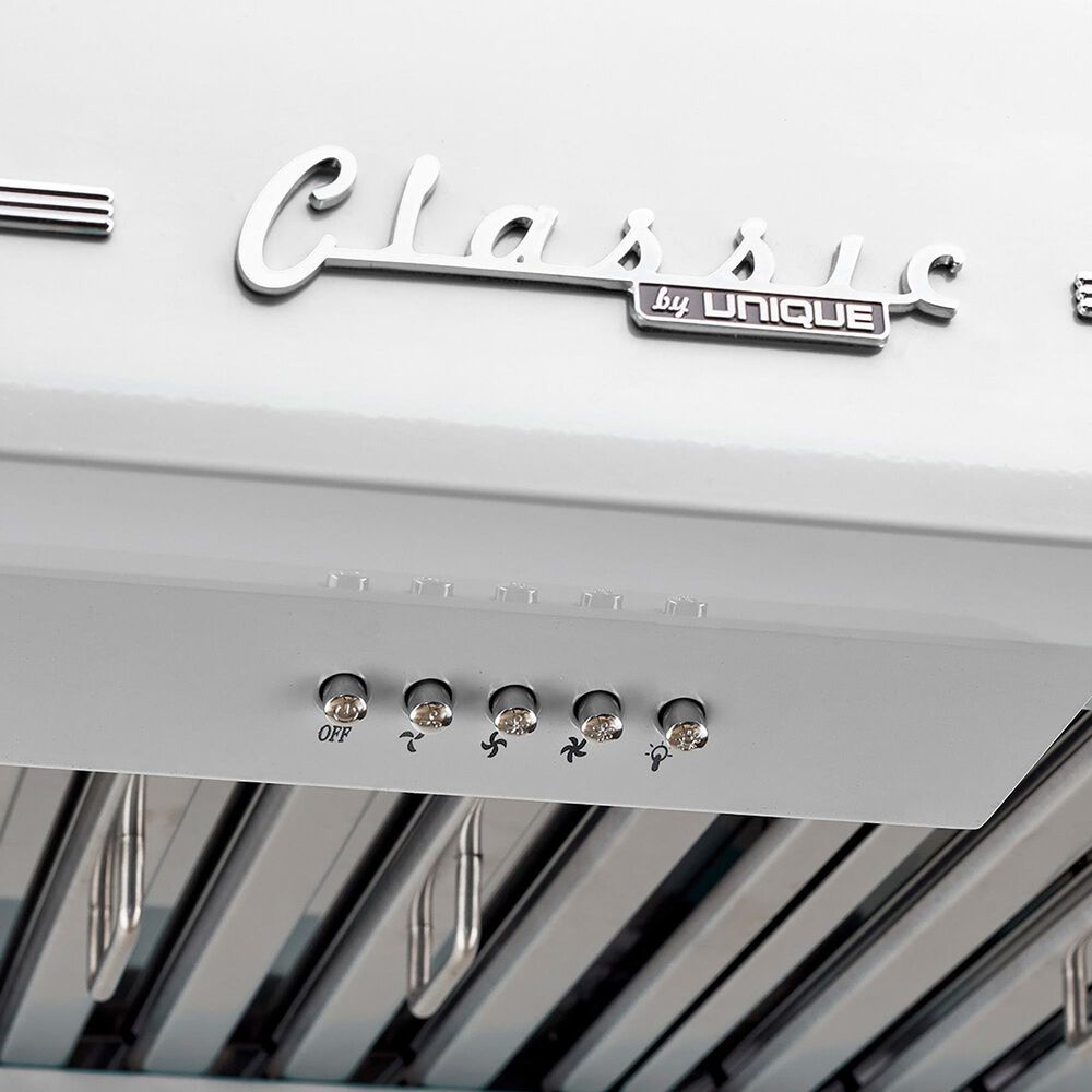 Unique Appliances Classic Retro 36" Under Cabinet Range Hood in Marshmallow White, , large