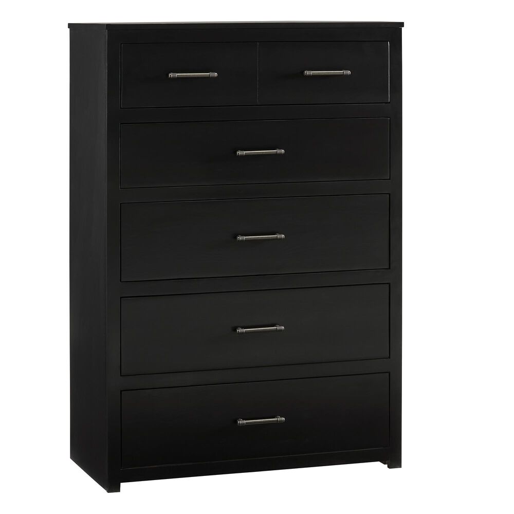 Tiddal Home Warrior 4-Piece King Panel Bedroom Set in Black, , large